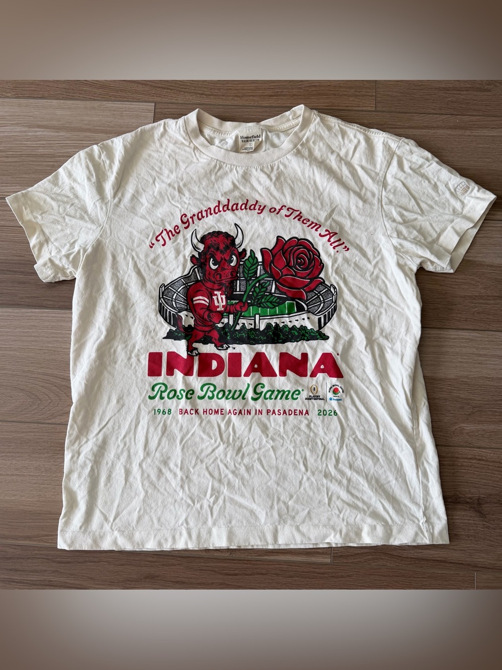 Indiana Hoosiers 2026 Rose Bowl Retro Football T Shirt